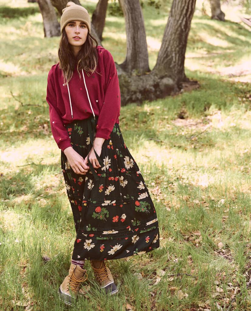 The Great - The Pastoral Skirt in Alpine Floral