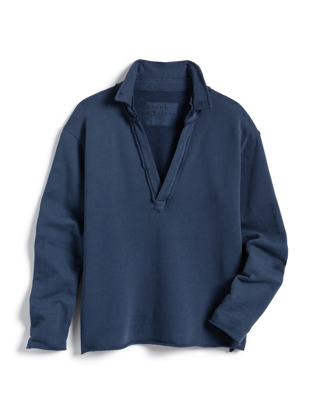 Frank & Eileen - Popover Henley Sweatshirt in Denim