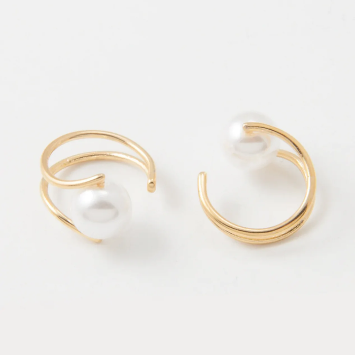 Alexa Leigh - Pearl Ear Cuff in Gold Jewelry