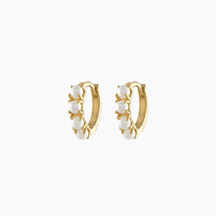 Alexa Leigh - Pearly Pearl Earrings in Gold