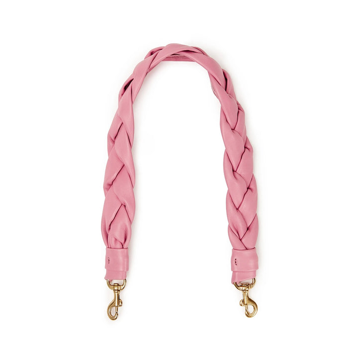 Clare V. - Braided Leather Shoulder Strap in Petal Italian Nappa