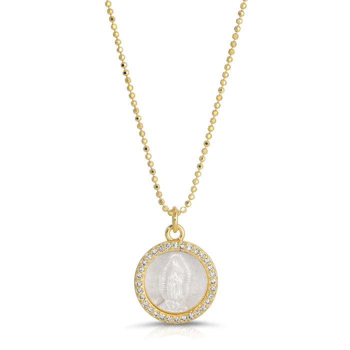 Joy Dravecky - Petite Mother Mary Necklace in Gold