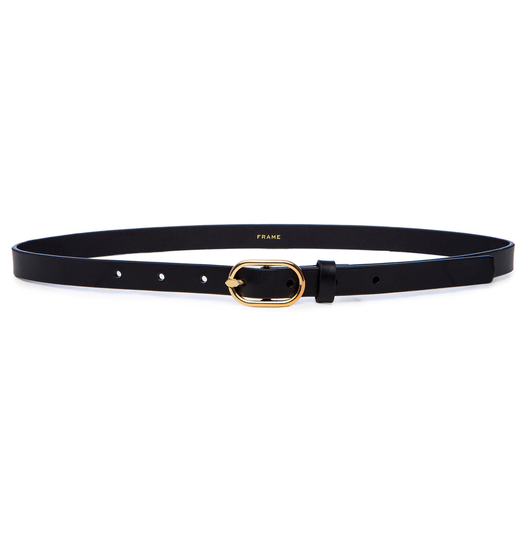 Frame - Petite Oval Buckle Belt in Noir