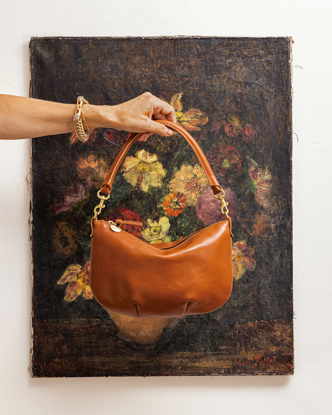 MIEL CRISHUNANT\r
ヴィンテージレザーライクビッグシルエットブルゾン Clare V - Petit Moyen in Miel Rustic – Blond Genius