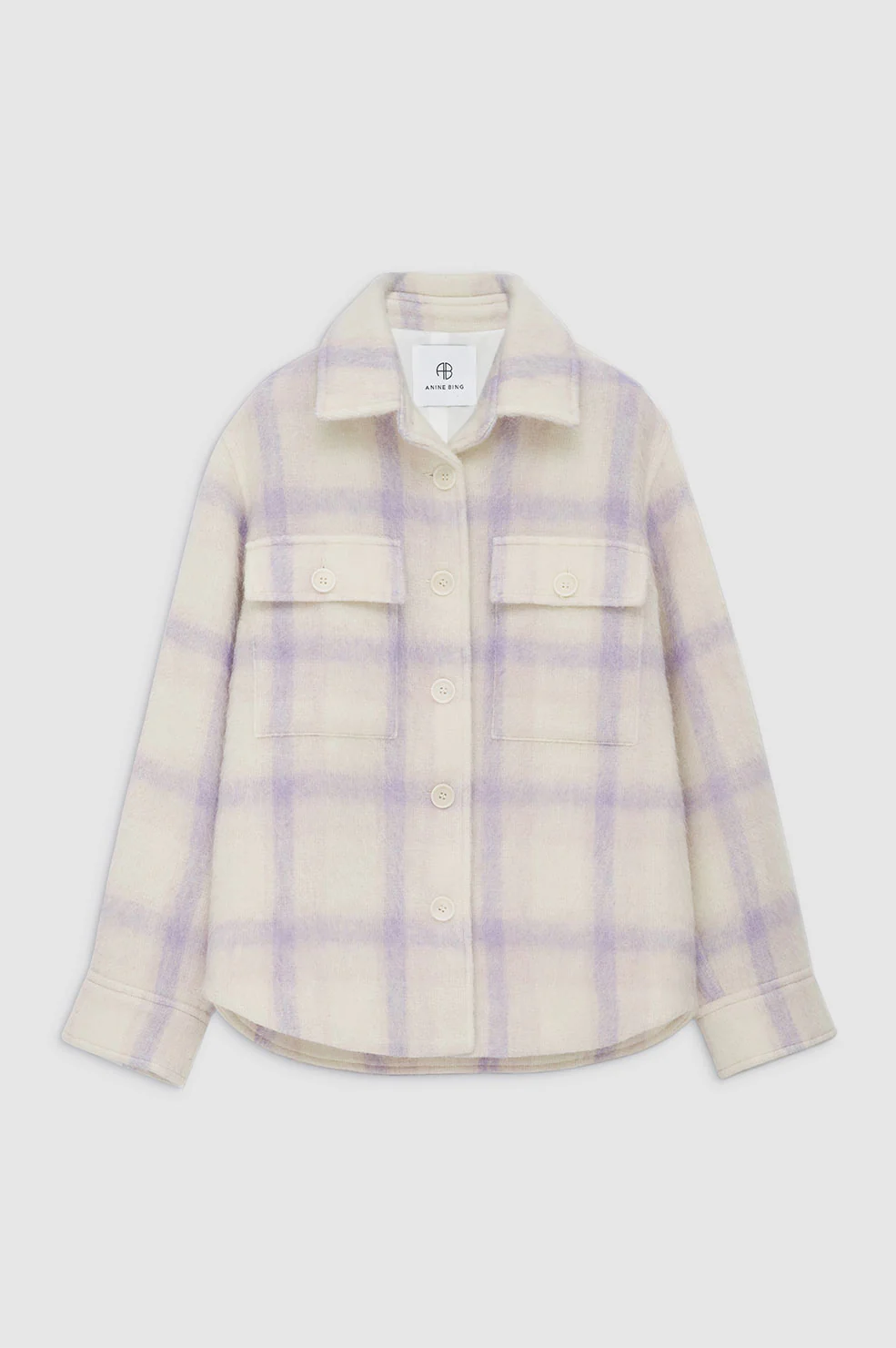 Anine Bing - Phoebe Jacket in Lavender and Cream Check