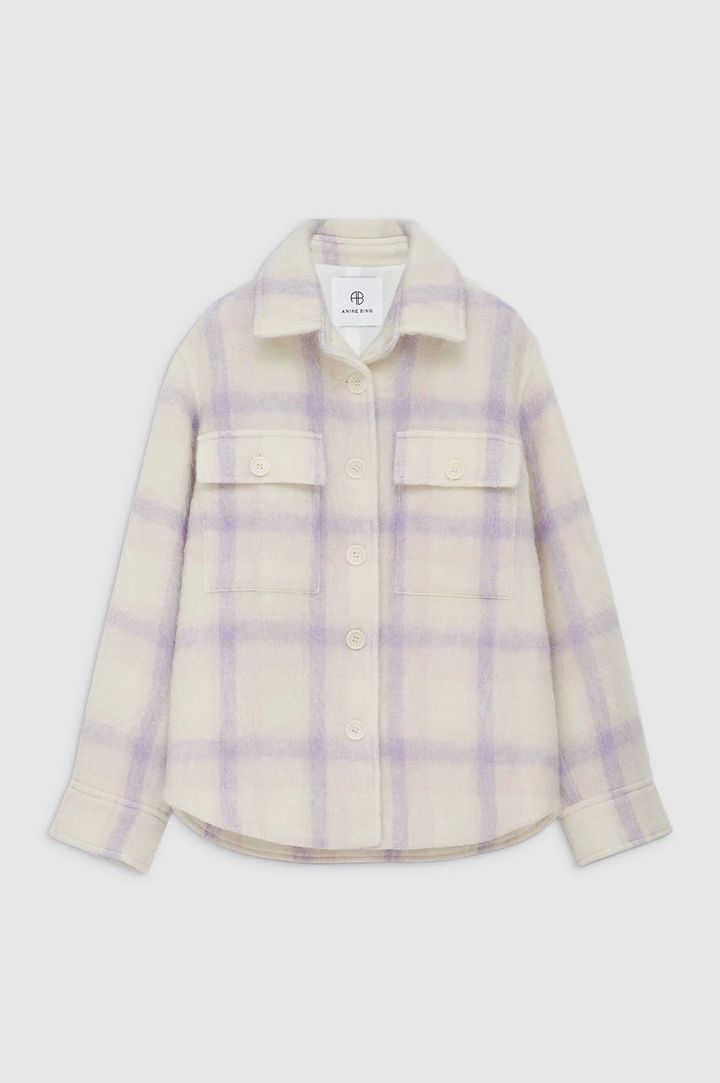 Anine Bing - Phoebe Jacket in Lavender and Cream Check