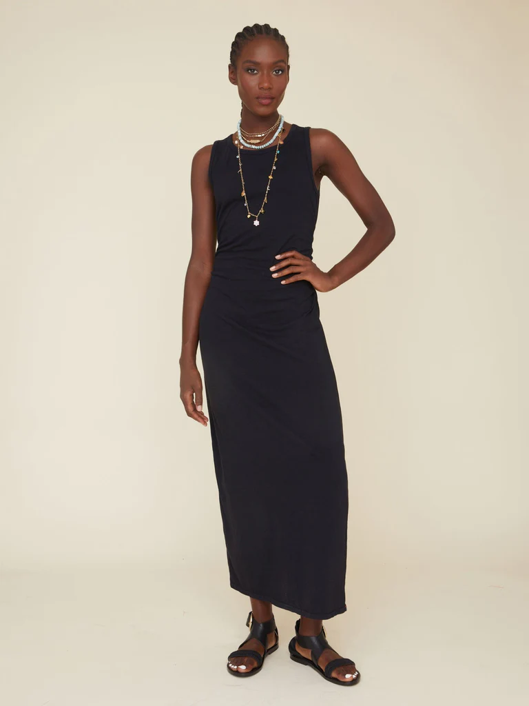 cyrene sleeveless maxi dress Xirena Drawers-6 Color:Amazon Green rise skirt Vintage BCBG Paris Women's