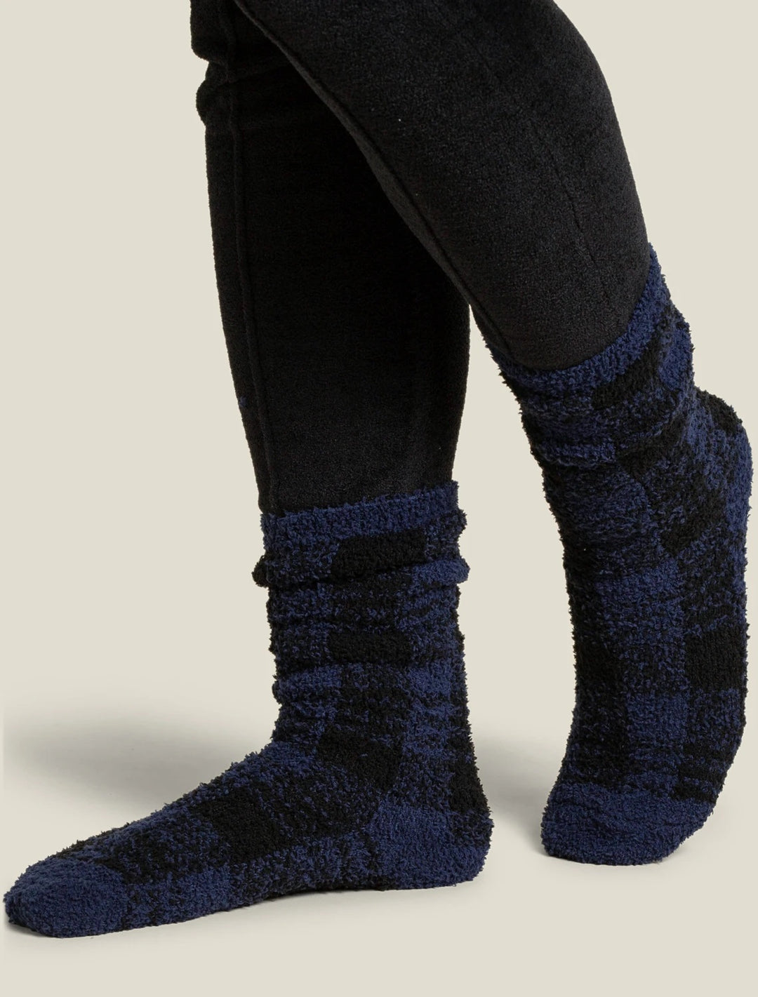 Barefoot Dreams - Cozychic Women's Plaid Sock in Indigo-Black