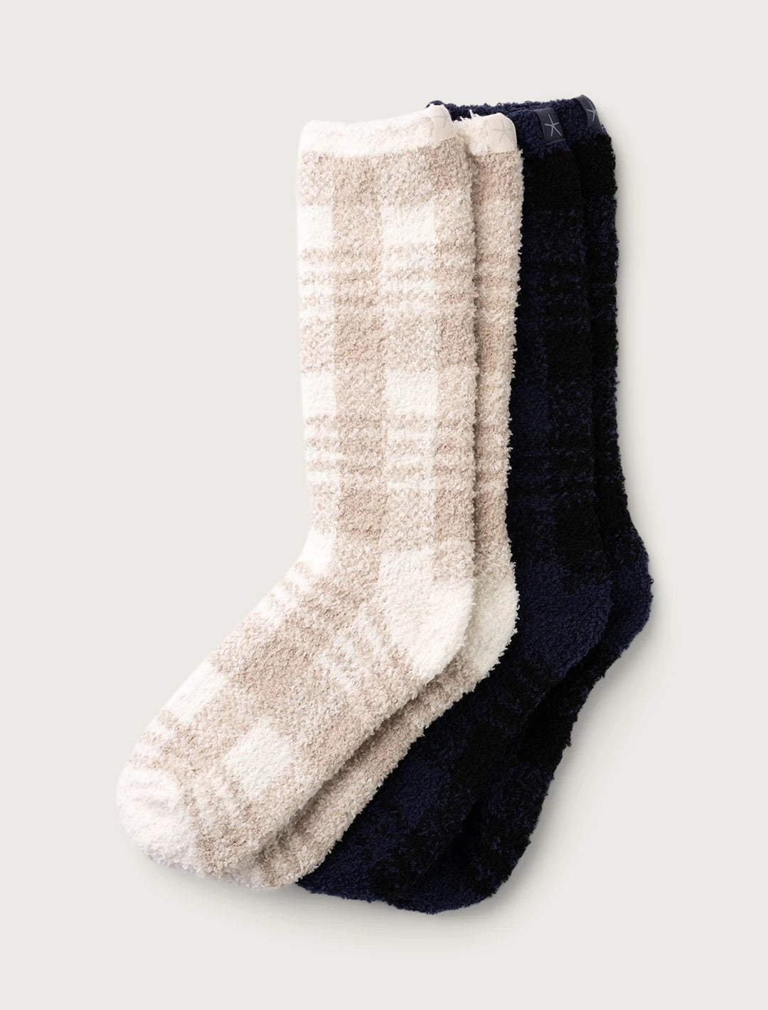 Barefoot Dreams - Cozychic Women's Plaid Sock in Indigo-Black