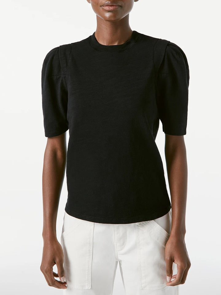 Frame - Pleated Panel Tee in Noir