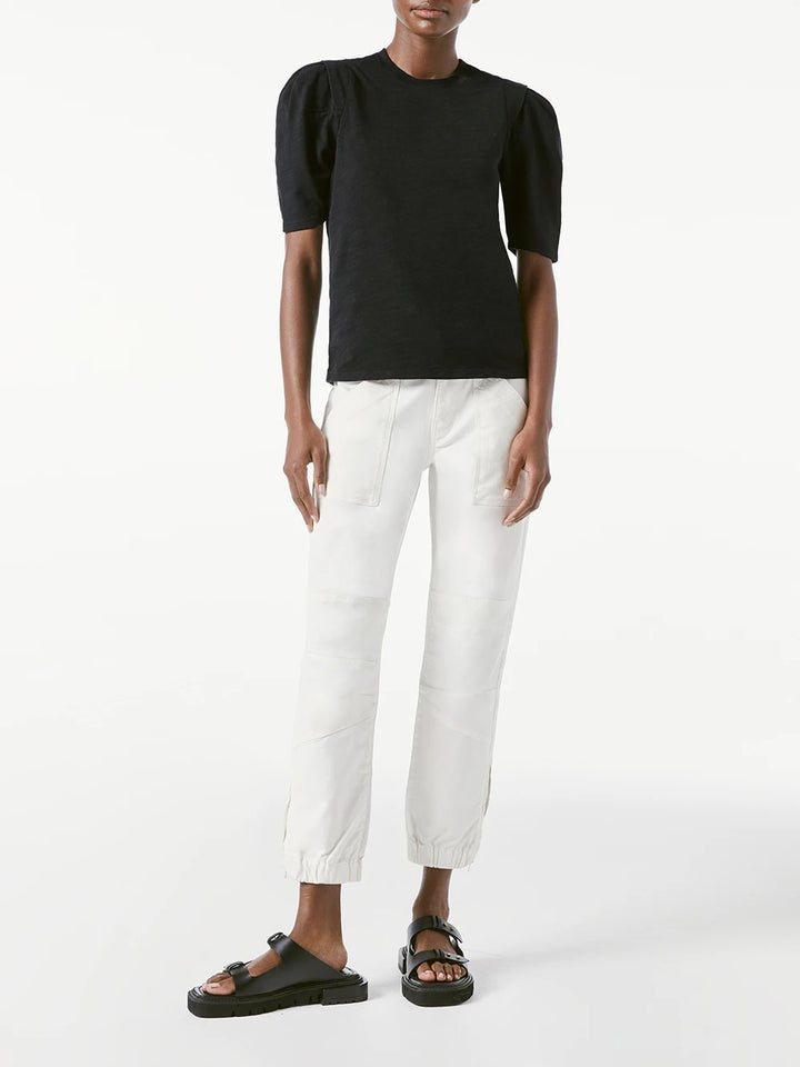 Frame - Pleated Panel Tee in Noir