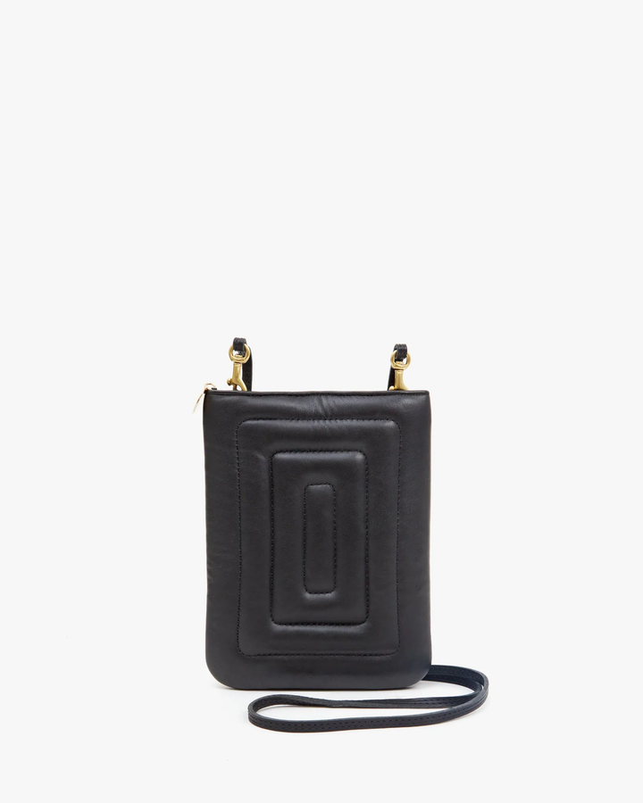 Clare V - Poche in Black Channel Quilted Nappa