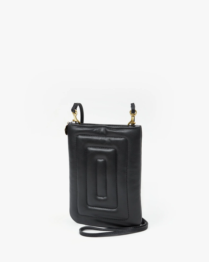 Clare V - Poche in Black Channel Quilted Nappa