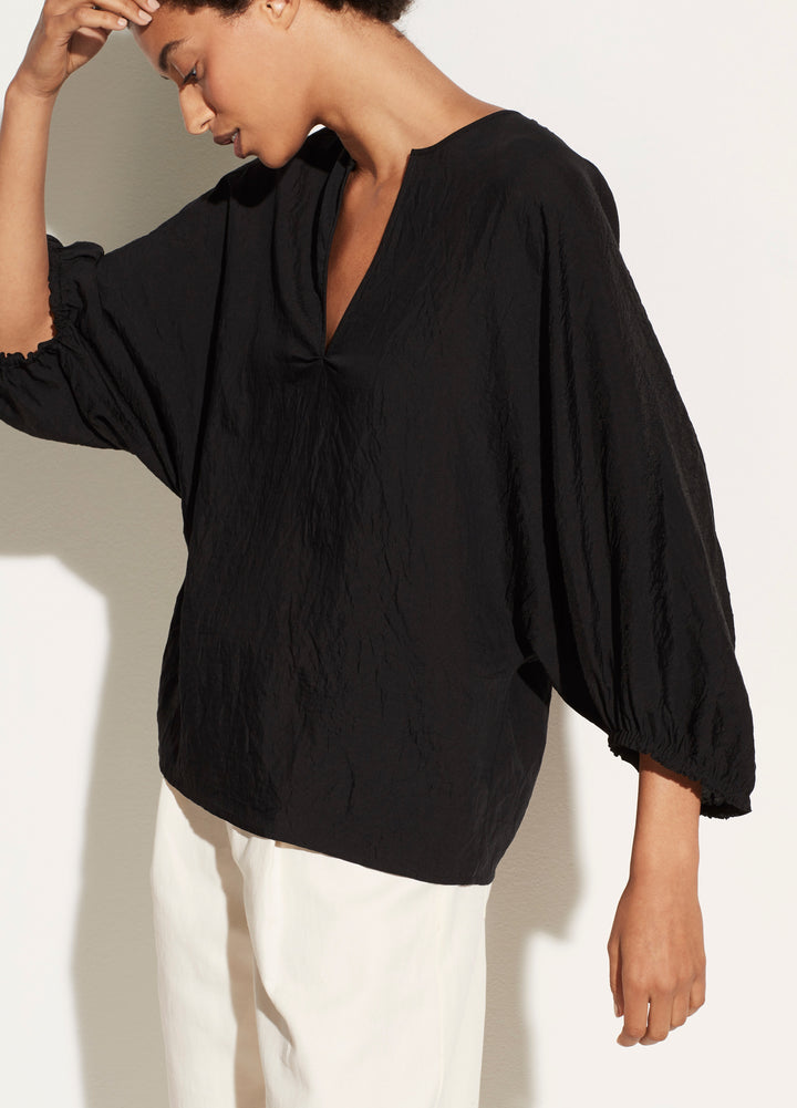 Vince - Poet Sleeve Blouse in Black