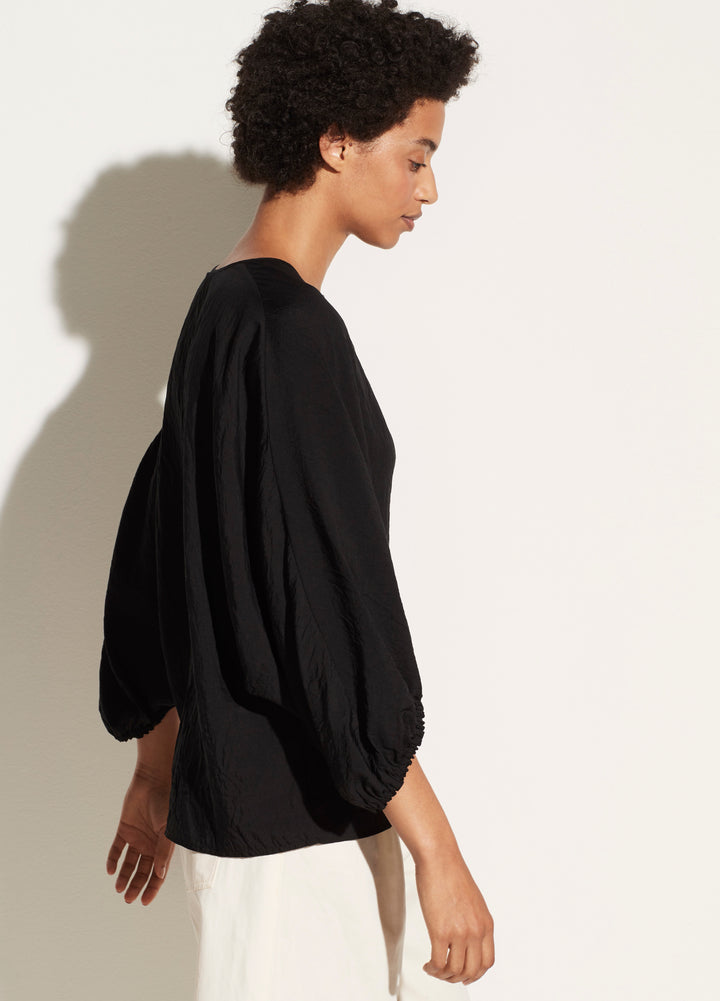 Vince - Poet Sleeve Blouse in Black