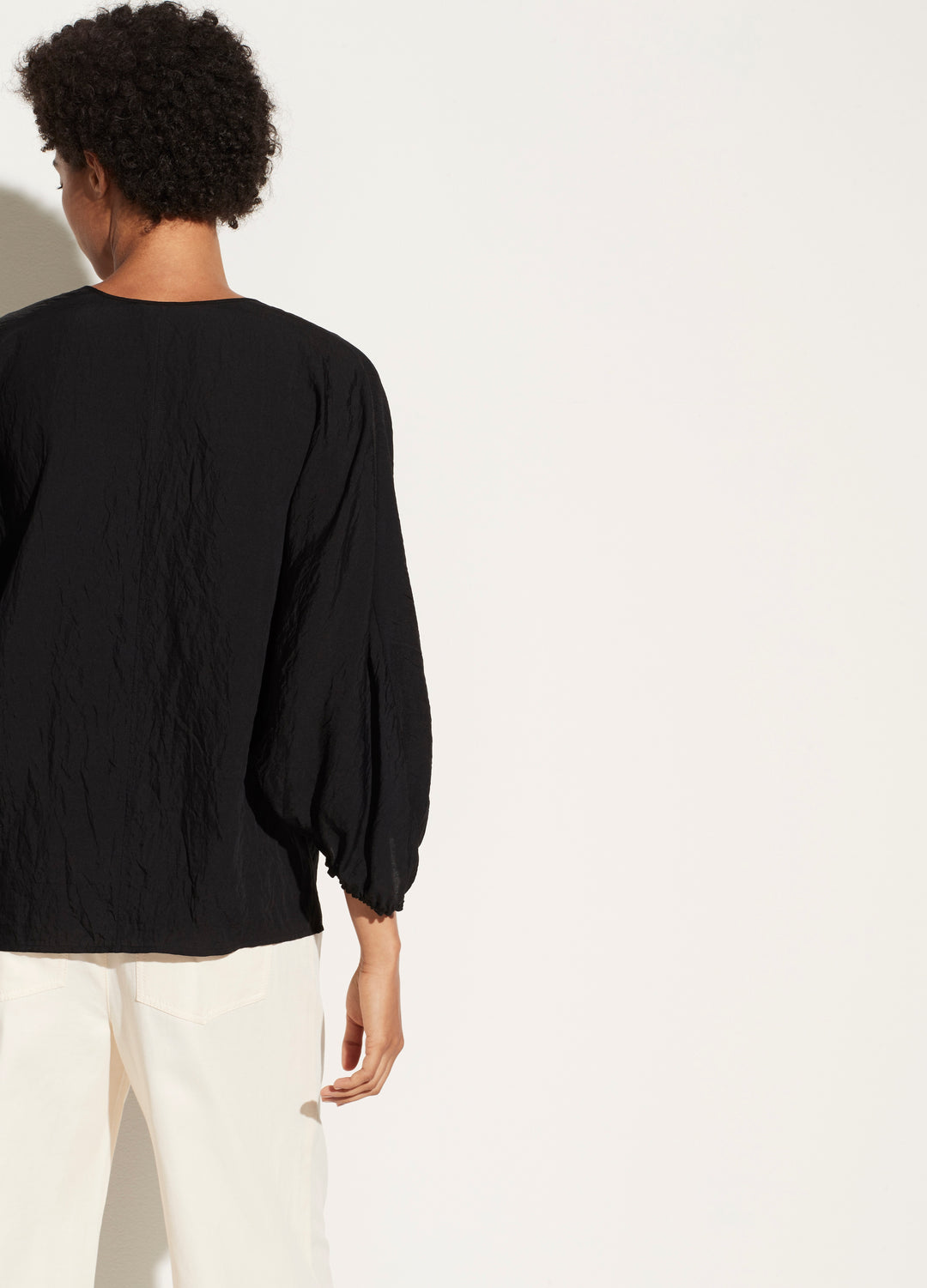 Vince - Poet Sleeve Blouse in Black