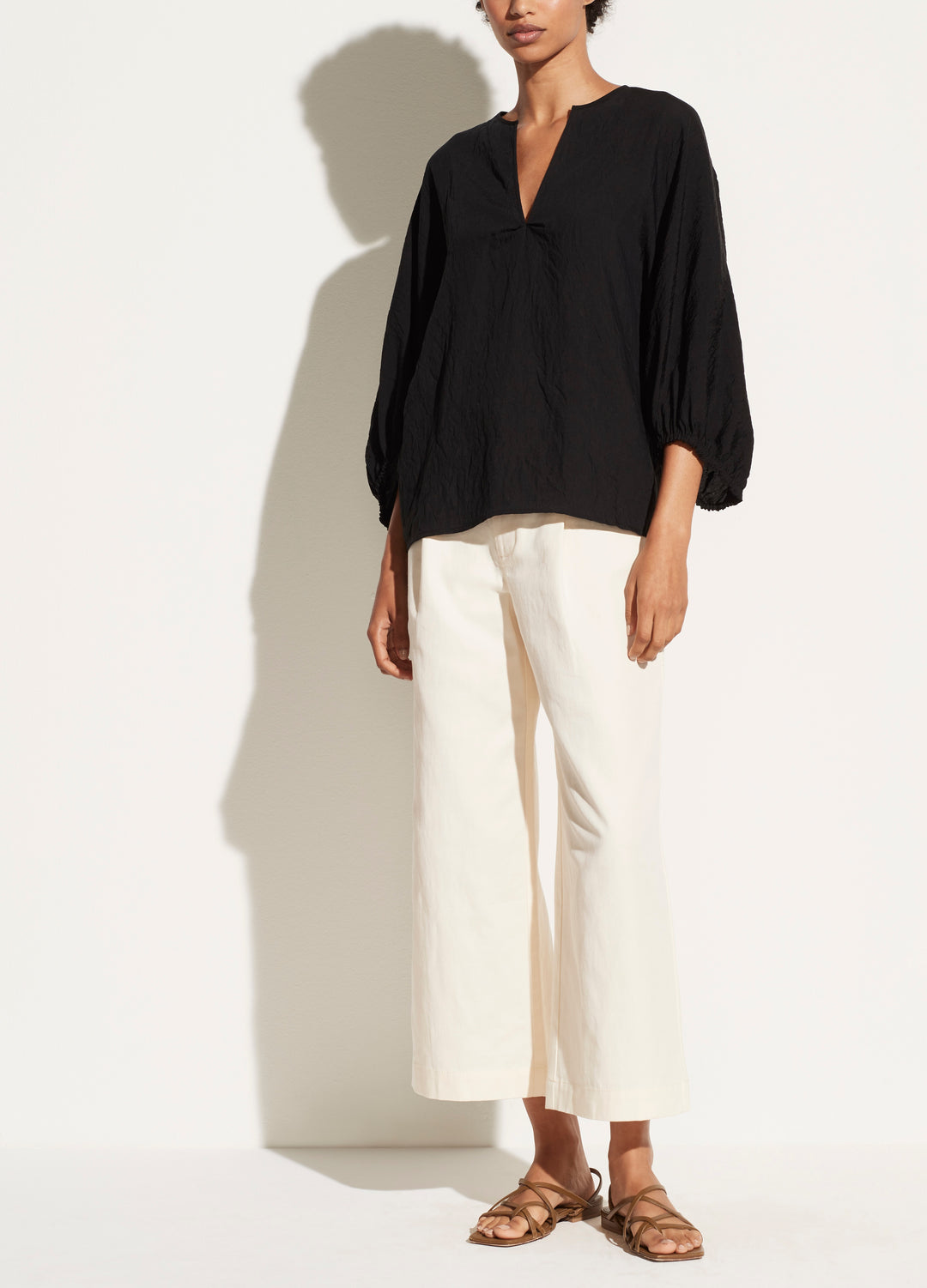 Vince - Poet Sleeve Blouse in Black