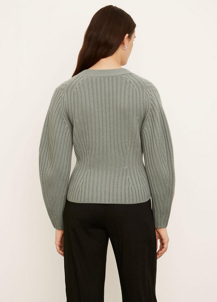 Vince - Poet Sleeve Cardigan in Mineral Sea