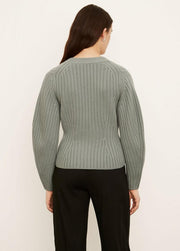 Vince - Poet Sleeve Cardigan in Mineral Sea