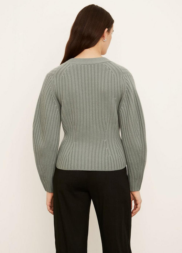 Vince - Poet Sleeve Cardigan in Mineral Sea