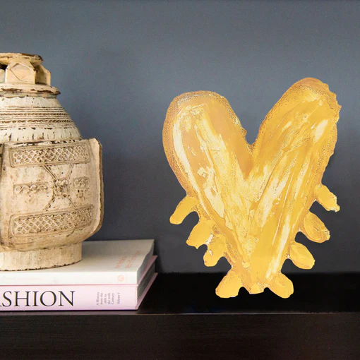 Kerri Rosenthal - Pop Heart Rock of Love in Gold