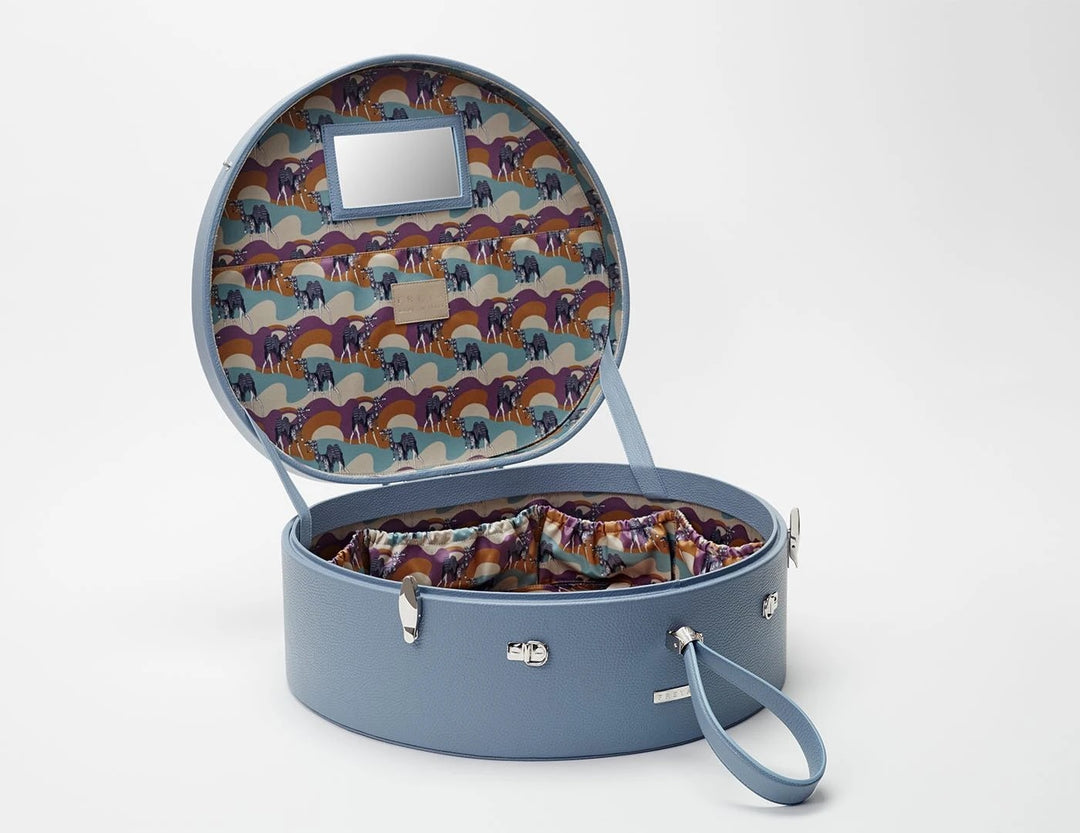 Freya - Poppy Hat Box in French Blue