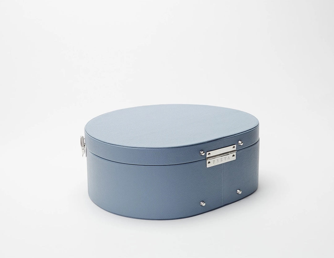 Freya - Poppy Hat Box in French Blue