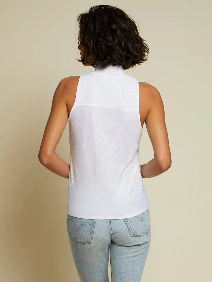 Nation LTD - Posey High Neck Snap Tank in White