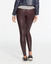 Spanx Spanx- Faux Leather Leggings Wine at Blond Genius - 2