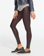 Spanx Spanx- Faux Leather Leggings Wine at Blond Genius - 3