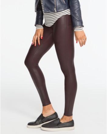 Spanx Spanx- Faux Leather Leggings Wine at Blond Genius - 3