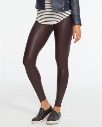 Spanx Spanx- Faux Leather Leggings Wine at Blond Genius - 1