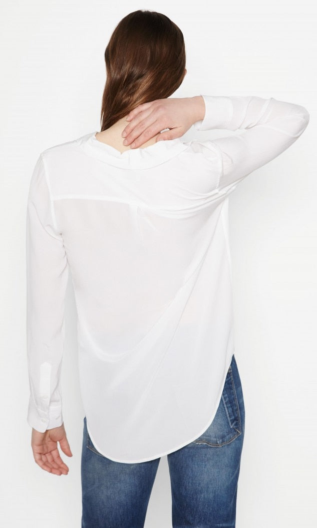 Equipment - Essential Silk Shirt in Bright White