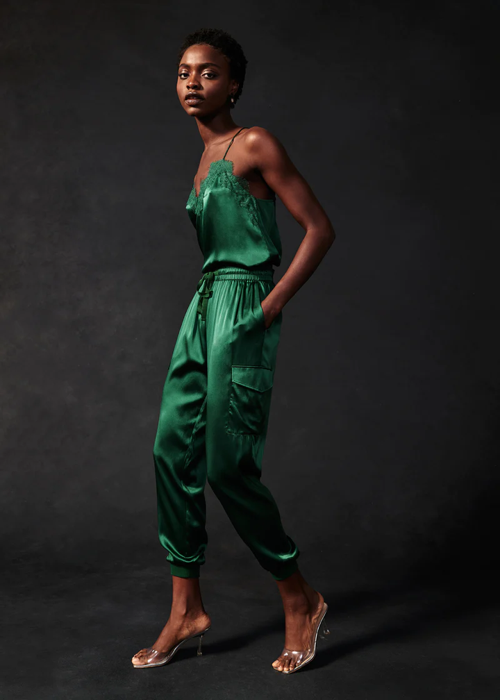 Cami Nyc - Racer Charmeuse Cami In Spruce