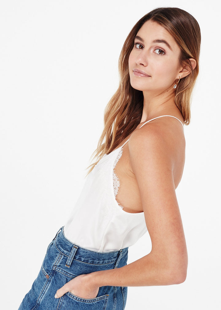 Cami NYC - Racer Charmeuse in White