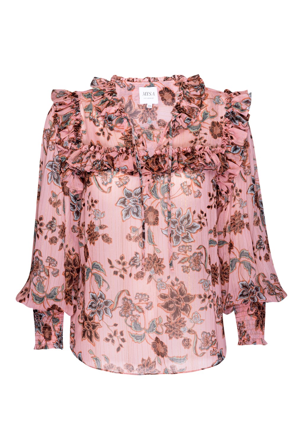 Misa - Raffi Top in Choco Rose Floral