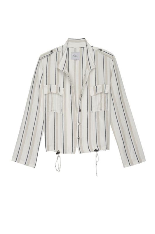 RAILS - Rowen Lightweight Linen Jacket in Coco Stripe