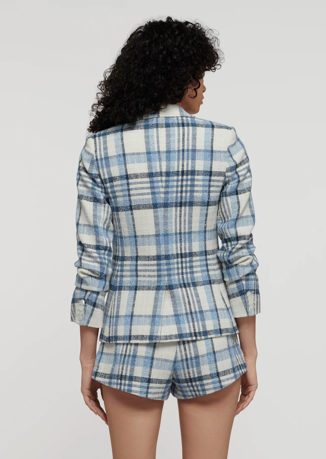 Derek Lam 10 Crosby - Ralph Ruched Slv Jacket In Blue Multi
