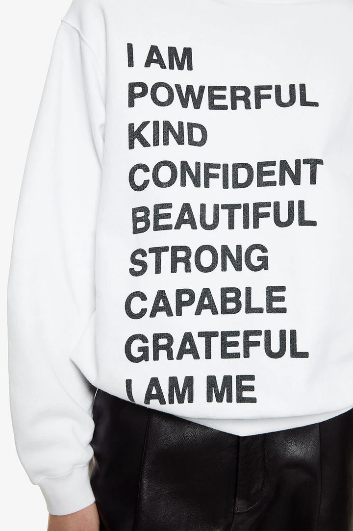 Anine Bing - Ramona Sweatshirt Empowerment in White