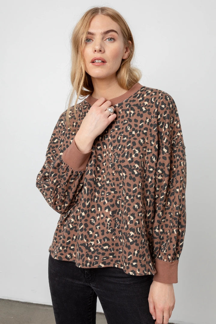Rails - Reeves Sweater in Mountain Leopard