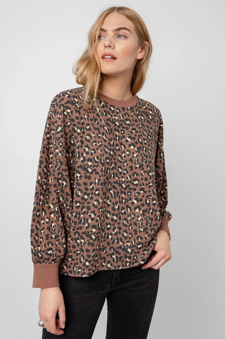 Rails - Reeves Sweater in Mountain Leopard
