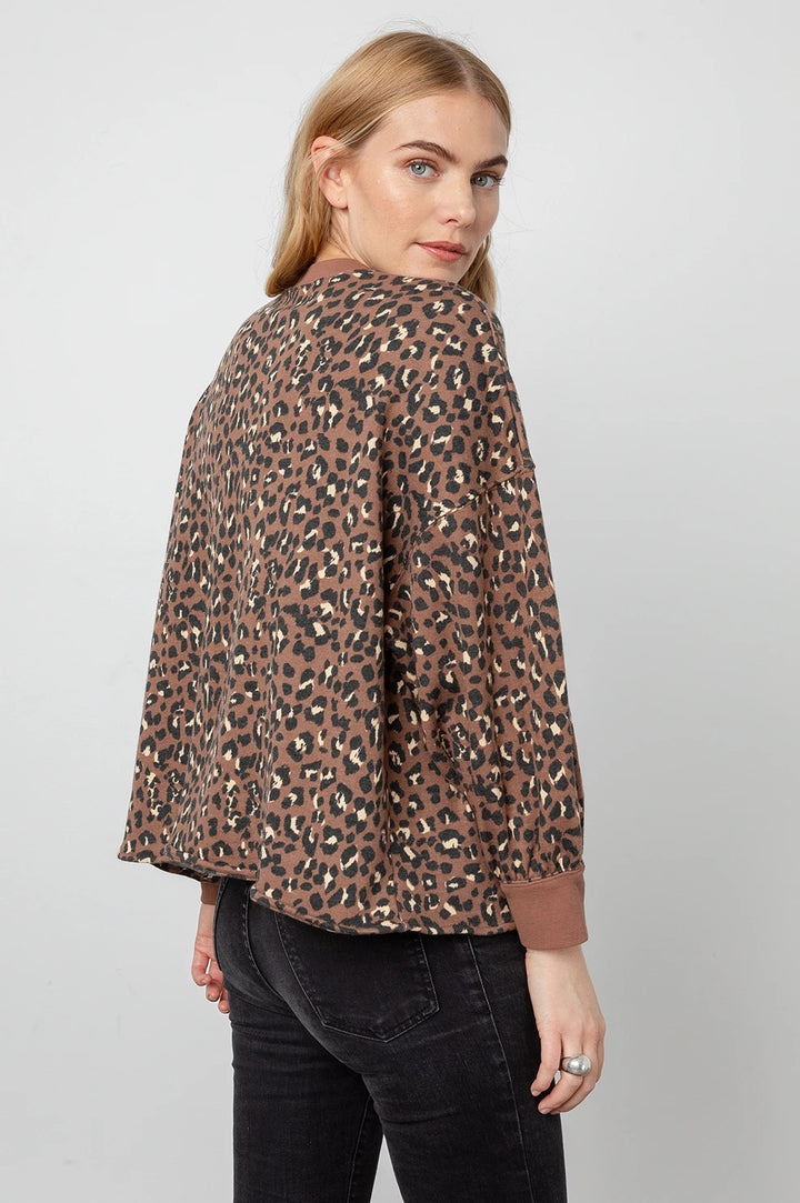Rails - Reeves Sweater in Mountain Leopard