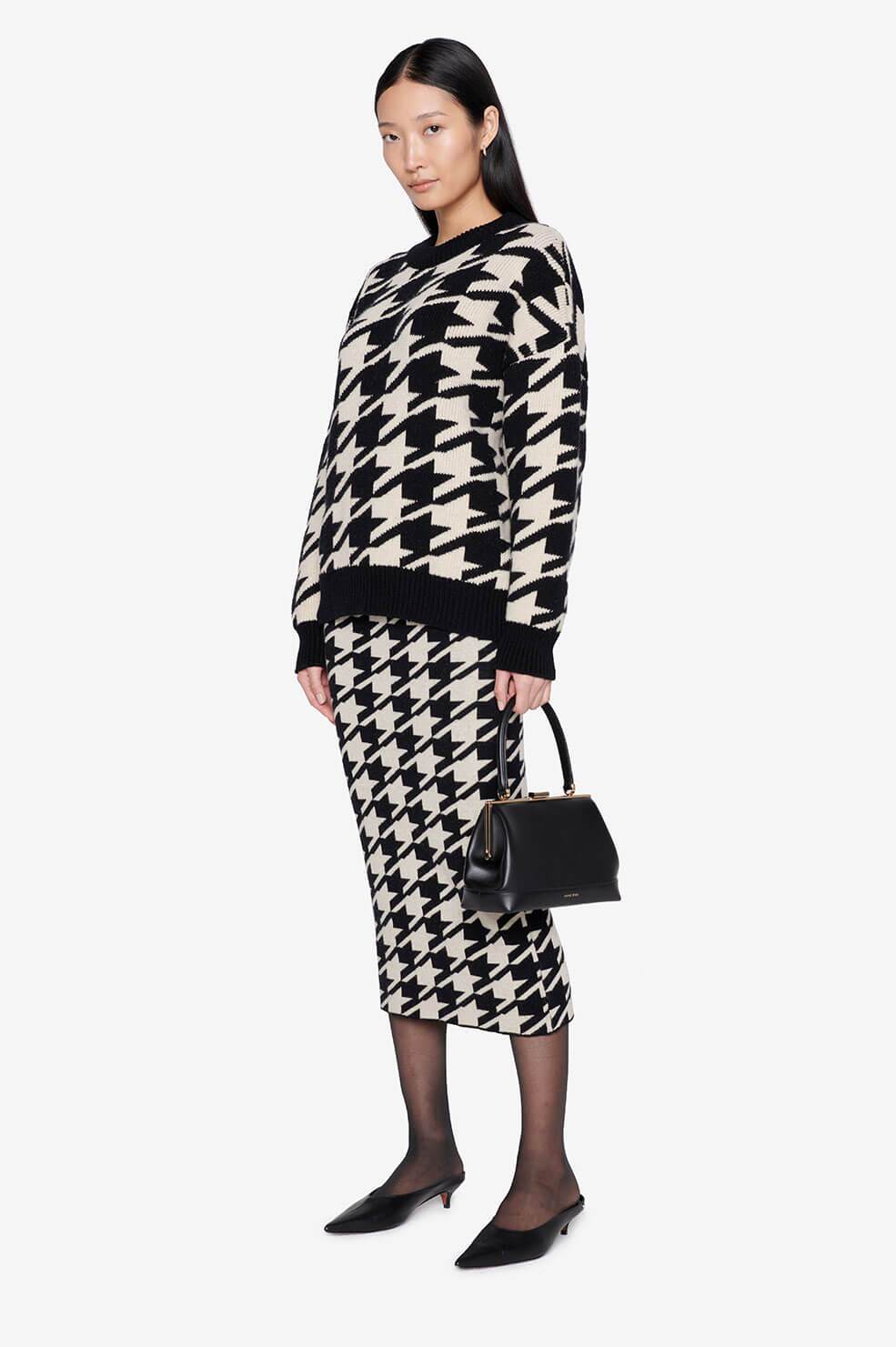Anine Bing - Reese Skirt in Large Houndstooth