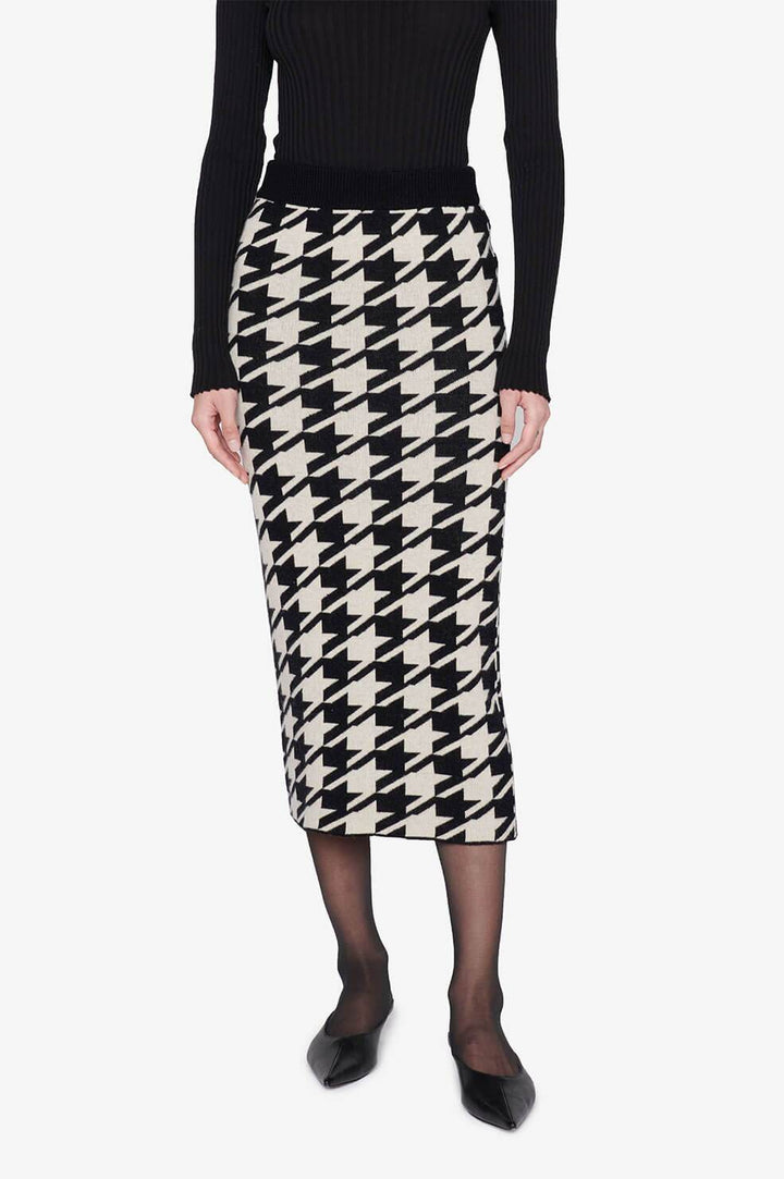 Anine Bing - Reese Skirt in Large Houndstooth