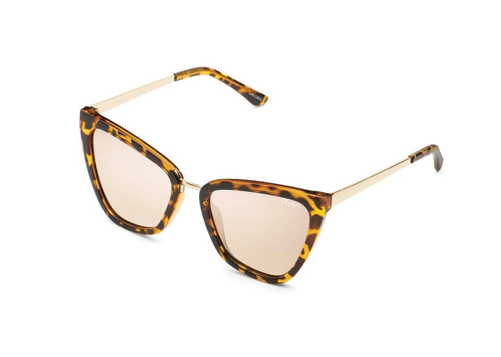 Quay - Reina in Tort/Brown Flash Sunglasses