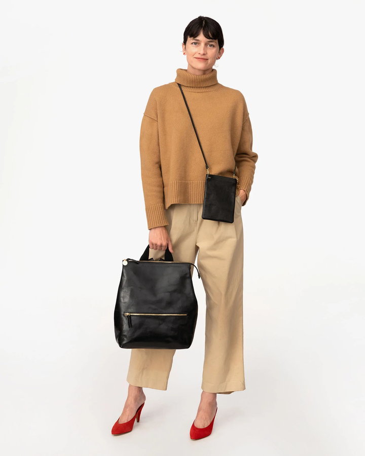 Clare V - Remi Backpack in Black Rustic