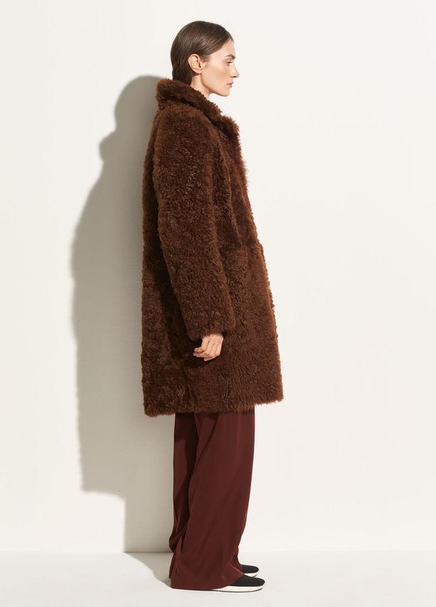VINCE Reversible Shearling Coat Amber - Main Image