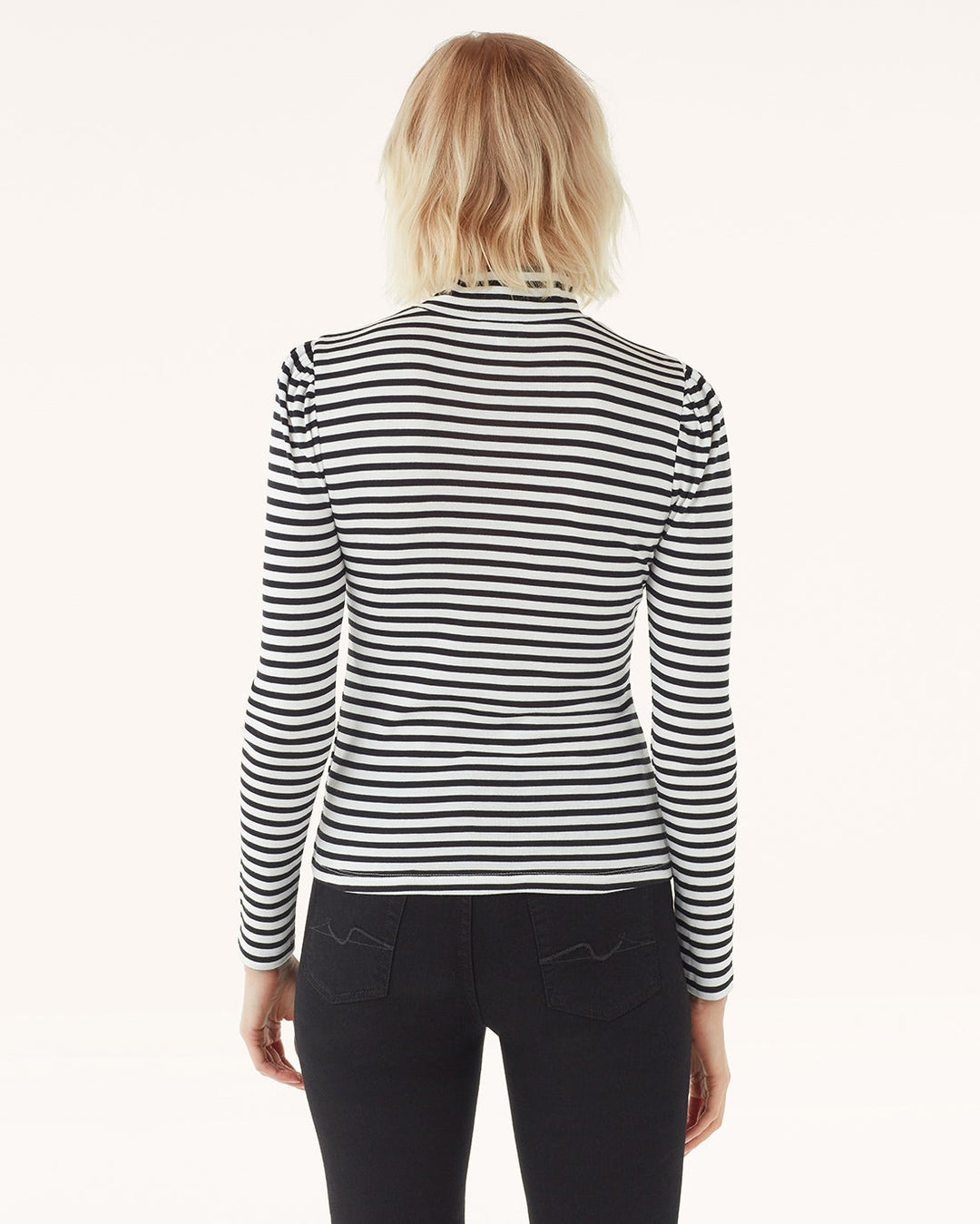 Splendid - Turtleneck in Black/White Stripe