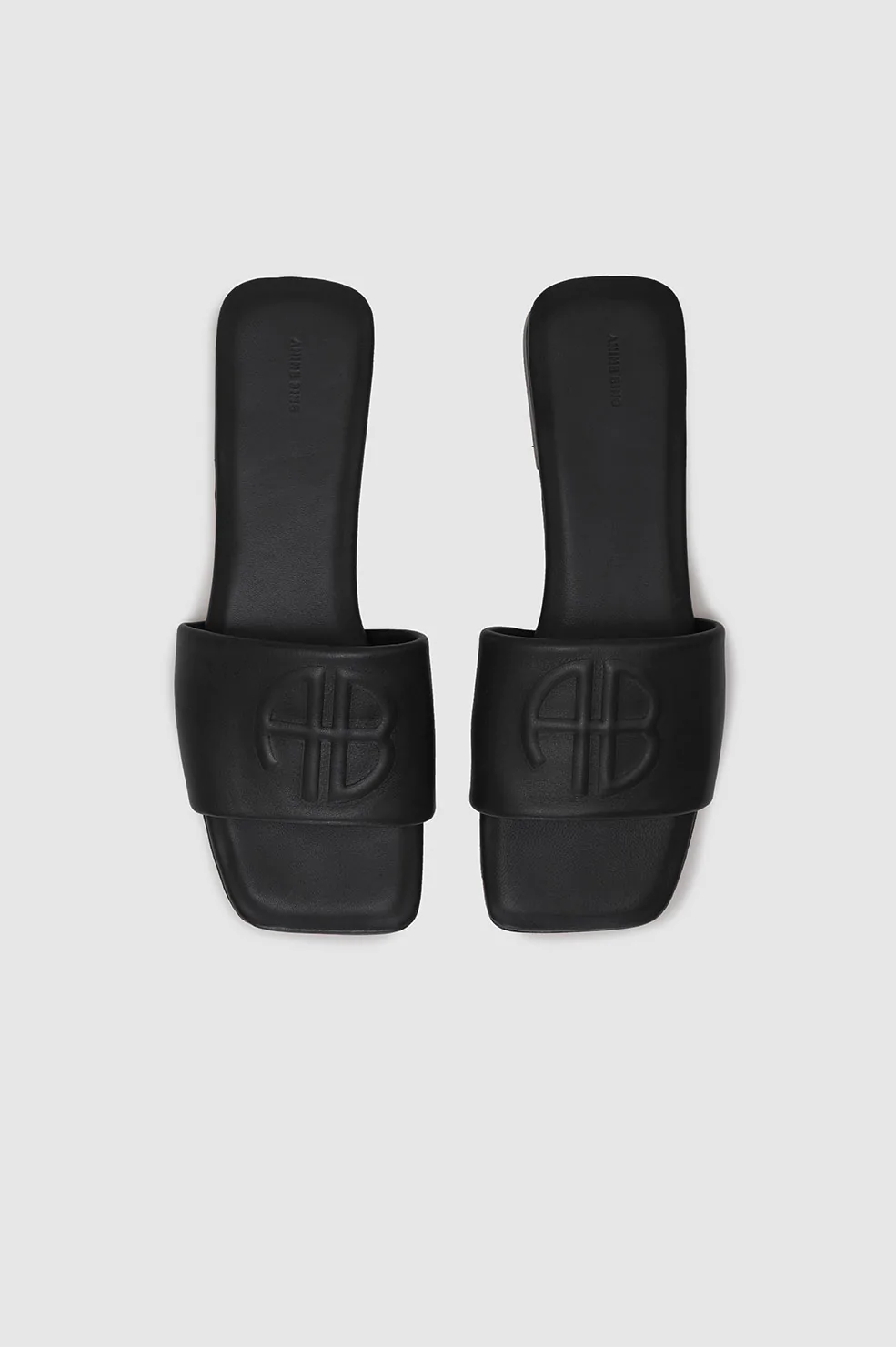 Anine Bing - Ria Slides Black Monogram In Black