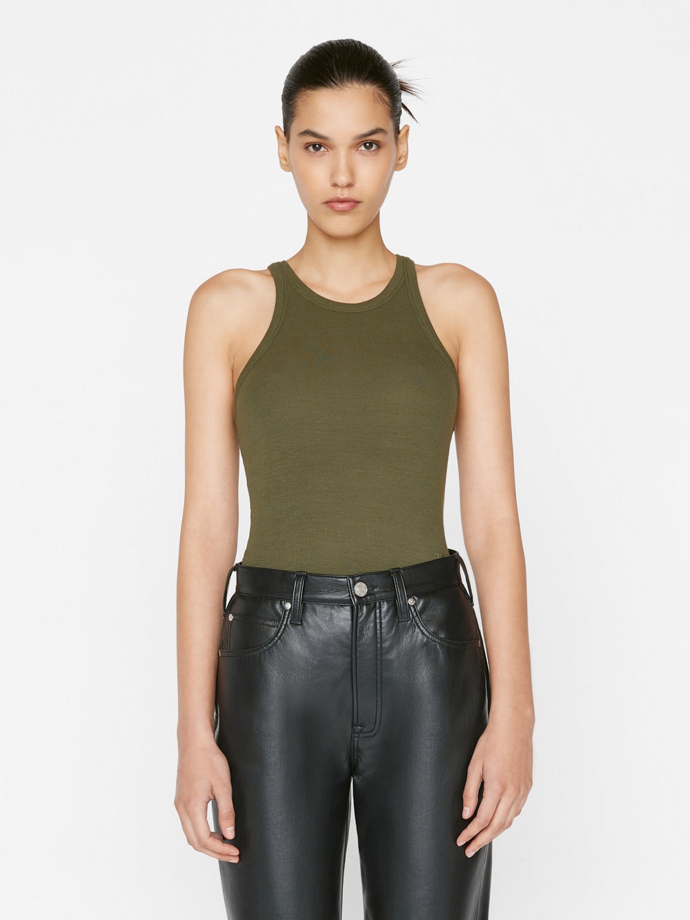 Frame - Rib Cami in Fatigue
